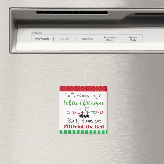 Funny White Wine Weihnachtsangebot Magnet (In Situ (Geschirrspüler))