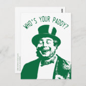 Funny Who is Your Paddy Irish St Patricks Day Postkarte (Vorne/Hinten)
