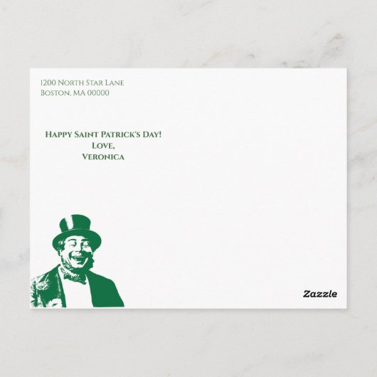 Funny Who is Your Paddy St. Patricks Day Postkarte (Rückseite)