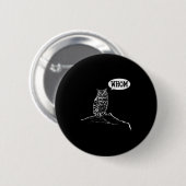 Funny Who Owl Grammar Englischer Button (Vorne & Hinten)