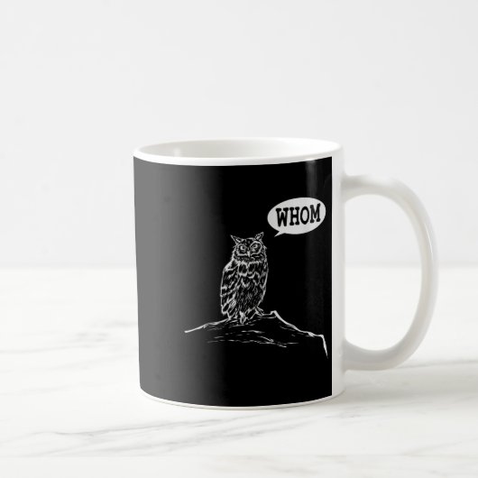Funny Who Owl Grammar Englischer Kaffeetasse (Rechts)