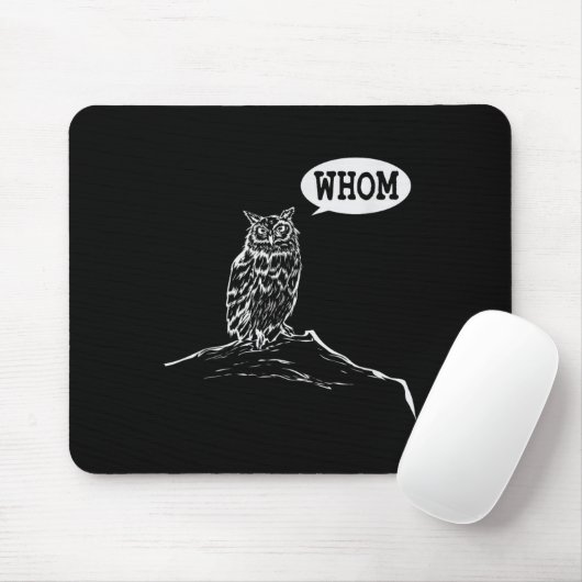 Funny Who Owl Grammar Englischer Mousepad (Mit Mouse)