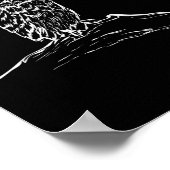 Funny Who Owl Grammar Englischer Poster (Ecke)