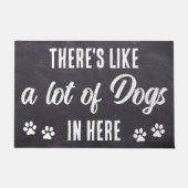 Funny Whole viele Hunde hier Rustikaler Hund Lover Fußmatte (Vorderseite)