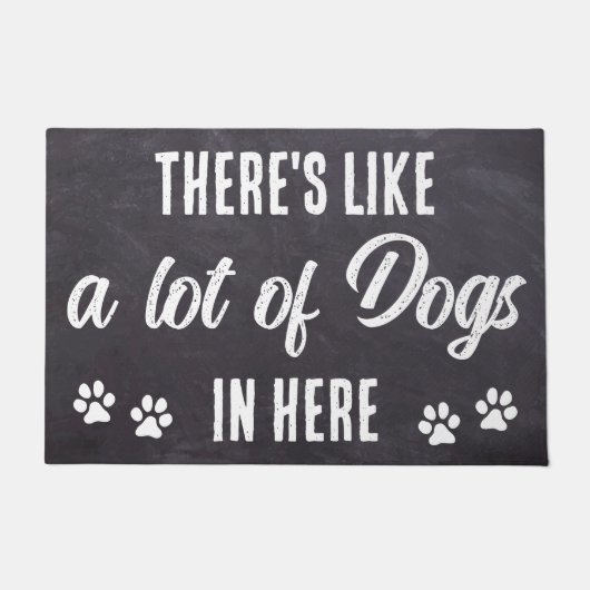 Funny Whole viele Hunde hier Rustikaler Hund Lover Fußmatte (Vorderseite)