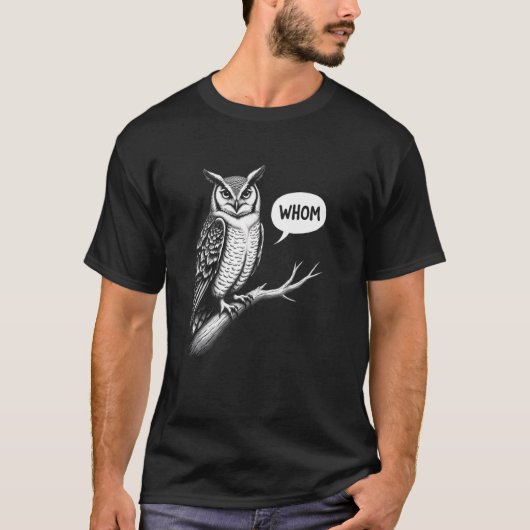 Funny Whom Owl Question T-Shirt (Vorderseite)