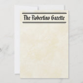 Funny Who's Turn 50 Newspaper 50 th Birthday Einladung (Rückseite)