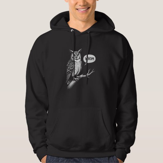 Funny Whowl Frage Hoodie (Vorderseite)