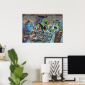 Funny Wicked Green Hexe Poster (Heimbüro)