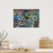 Funny Wicked Green Hexe Poster (Küche)
