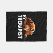 Funny Wiener Puppy My Therast Dachshund Dog  Fleecedecke (Vorderseite (Horizontal))