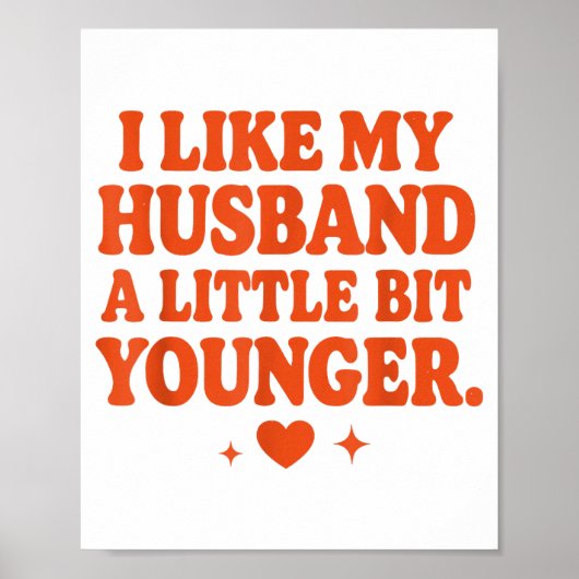 Funny Wife Husband I Like My Husband A Little Bit  Poster (Vorne)