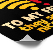 Funny Wifi Went Down Quote Computer Nerd For Prete Poster (Ecke)