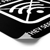 Funny Wifi Went Down Quote Computer Nerd Gift  Poster (Ecke)