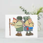 Funny Wikers Outdoor Adventure Camping Spaß Einladung (Stehend Vorderseite)