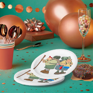 Funny Wikers Outdoor Adventure Camping Spaß Pappteller