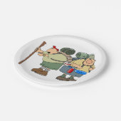 Funny Wikers Outdoor Adventure Camping Spaß Pappteller (Schrägansicht)