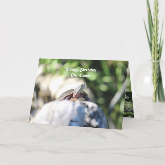 Funny Wild Alte Schildkröte Karte (Rückseite)