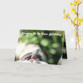 Funny Wild Alte Schildkröte Karte (Gelbe Blume)