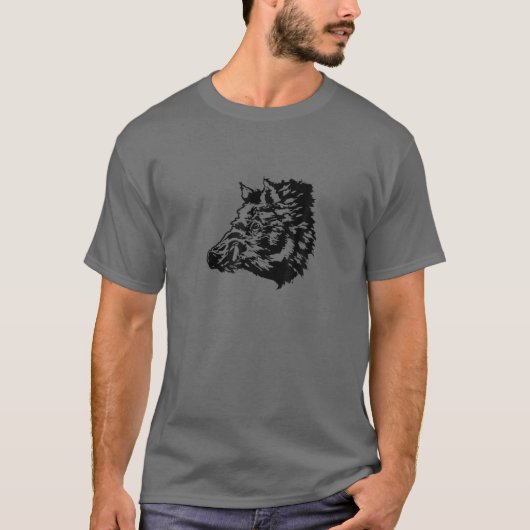 Funny Wild Boar Hunter Jagd Wilde Sau T-Shirt (Vorderseite)
