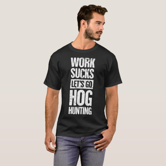 Funny Wild Hog HunterGeschenk für Schweinejäger T-Shirt (Vorne ganz)