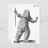 Funny Wild Man on a Rampage - Mittelalterliche Leg Postkarte (Vorne/Hinten)