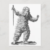 Funny Wild Man on a Rampage - Mittelalterliche Leg Postkarte (Vorderseite)