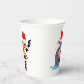 Funny wild Safari Tiere Weihnachten Kostüm Pappbecher (Rechts)