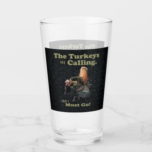 Funny Wild Türkei Jagd Zitat Männer Schwarz Glas (Rückseite)