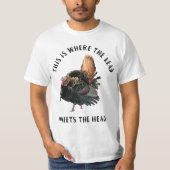 Funny Wild Turkey Jagd im Freien T-Shirt (Vorderseite)