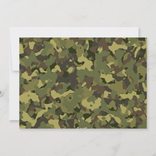 Funny Wild Turkey Jagd Männer Camouflage Geburtsta Einladung (Rückseite)