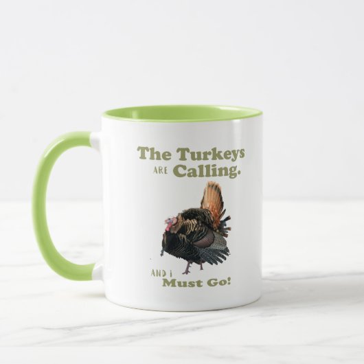 Funny Wild Turkey Junting Quote Tasse (Links)