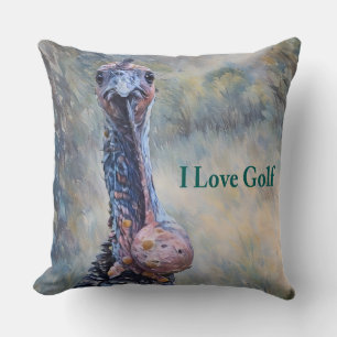 Funny Wild Turkey Lieben Golf Kissen