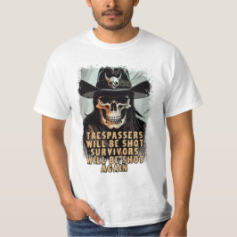 Funny Wild West Cowboy Sprichwort Skull Sheriff Ar T-Shirt