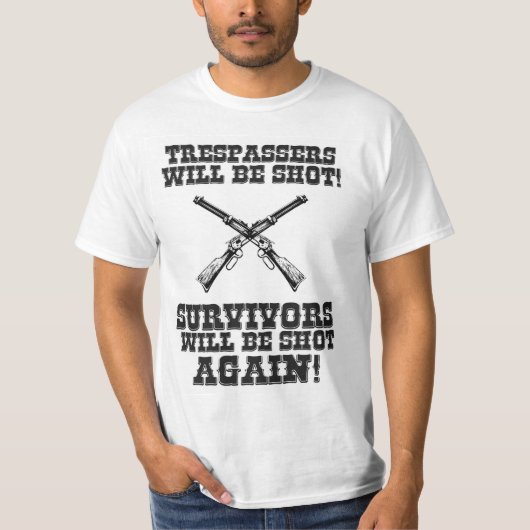 Funny Wild West Cowboy Sprichwort Warning Spaß T-Shirt (Vorderseite)