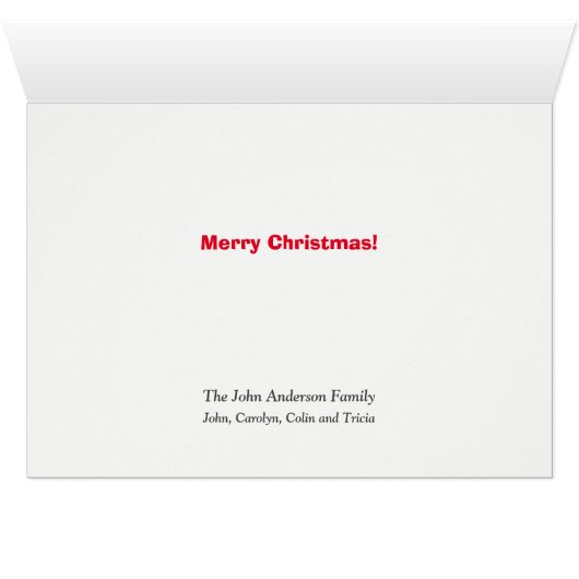 Funny Wild Yak Weihnachtsmannmütze Weihnachtskarte (Innenansicht Horizontal (Unten))