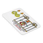 Funny Wildblumen Cartoon Crazy Wild Blume Magnet (Rechte Seite)