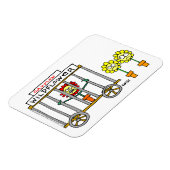 Funny Wildblumen Cartoon Crazy Wild Blume Magnet (Linke Seite)