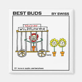 Funny Wildblumen Cartoon Wilhelm Tell Magnet