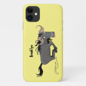 Funny wildebeam läuft Cartoon Illustration Case-Mate iPhone Hülle (Rückseite)