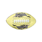 Funny wildebeam läuft Cartoon Illustration Football (Vorderseite)