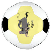 Funny wildebeam läuft Cartoon Illustration Fußball (Gedreht)