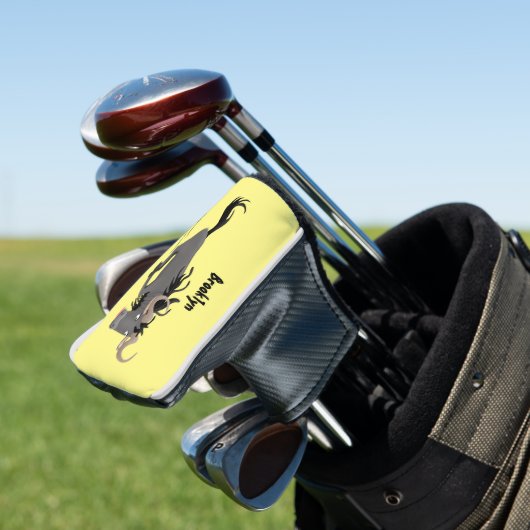 Funny wildebeam läuft Cartoon Illustration Golf Headcover (In Situ)