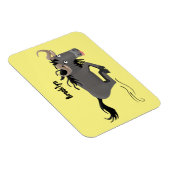 Funny wildebeam läuft Cartoon Illustration Magnet (Rechte Seite)