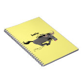 Funny wildebeam läuft Cartoon Illustration Notizblock (Rechte Seite)