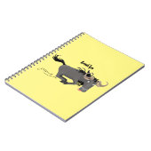 Funny wildebeam läuft Cartoon Illustration Notizblock (Linke Seite)