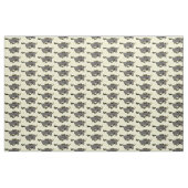 Funny wildebeam läuft Cartoon Illustration Stoff (Fat Quarter (45,7 x 55,9 cm))