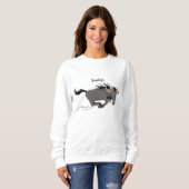 Funny wildebeam läuft Cartoon Illustration Sweatshirt (Vorne ganz)