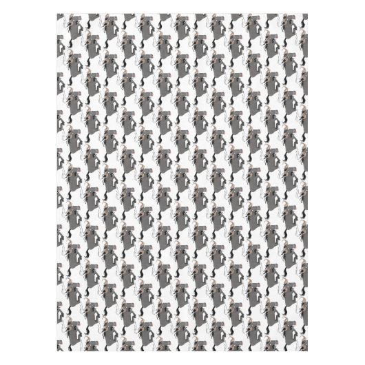 Funny wildebeam läuft Cartoon Illustration Tischdecke (Vorderseite)