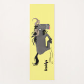 Funny wildebeam läuft Cartoon Illustration Yogamatte (Vorderseite)